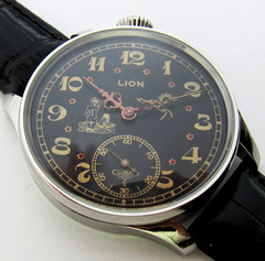 LEIJONA LION Vintage Swiss Marriage Watch 48mm Art Nouveau Erotic Dial Driver