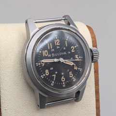 Vintage Bulova A17A Navigator Military Watch MIL-W-6433A Runs 32mm
