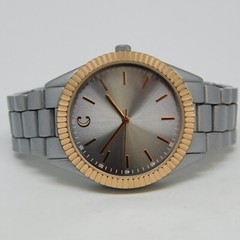Charming Charlie 6513GRY Two Tone Quartz Women’s Watch Sz. 6 1/4″ New Battery