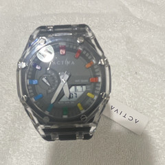 Activa Kaleido Quartz Analog-Digital Backlight 50m 44mm Clear Case Black