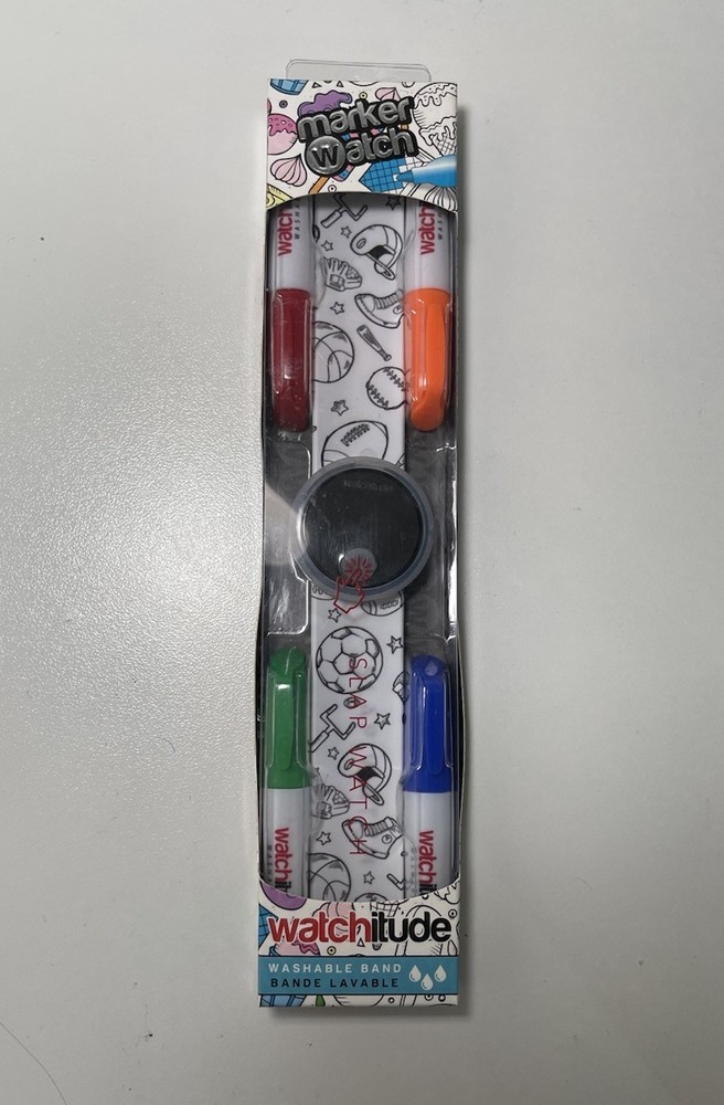 Watchitude Sports Washable Digital Marker Slaps Watch Comes with 4 markers FUN