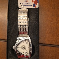 Bestwin Asymmetric Mens Triangle Watch. 37mm Stainless Steel Case