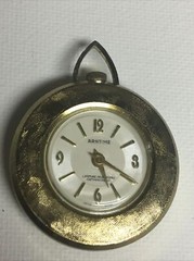 Vintage Arntime Lifetime MainSpring Gold Tone Antimagnetic Pocket Watch Running