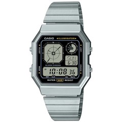 CASIO A130WE-1A Analog Display Twin graph Digital Watch Silver