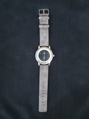Voltë Rapidtime Watch Grey Leather Band Black White Face Urban 42mm