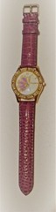 Women/Girls – Wristwatch – Butterfly Case – Rhinestones – Faux Leather Band