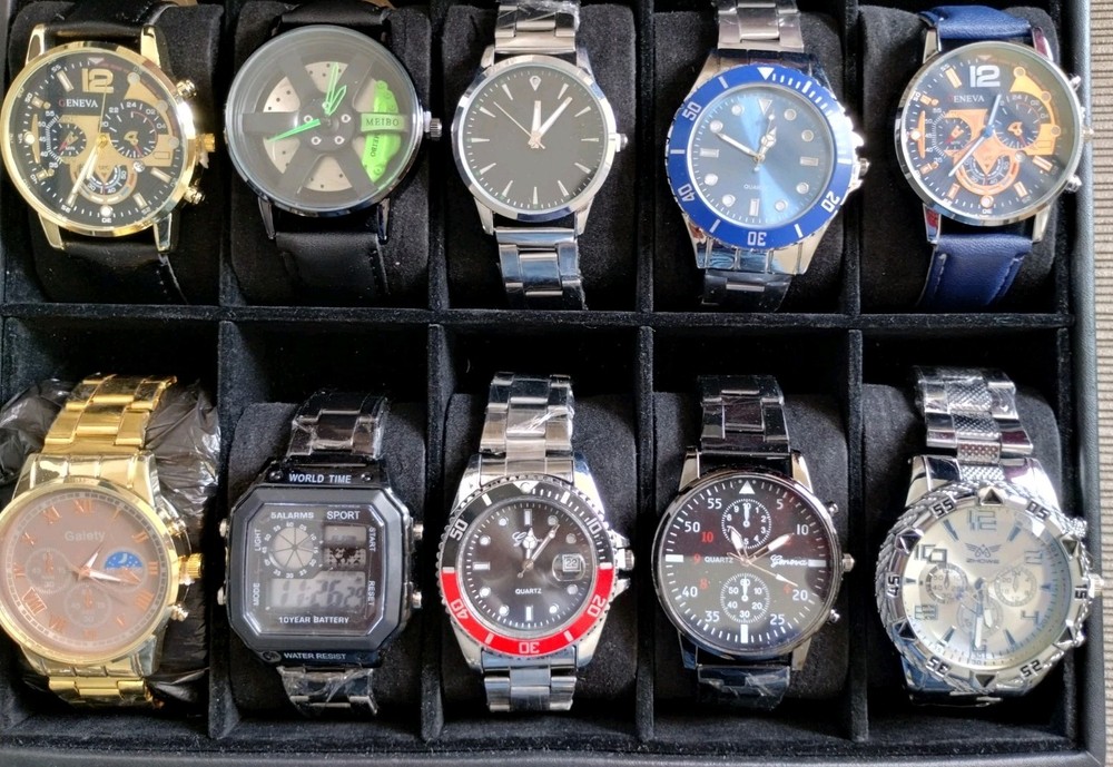 10 NEW Men’s Watches CLOSEOUT OVERSTOCK CLEARANCE DEAL Men Watch Lot IPHONE 41B