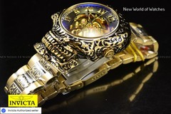 Invicta Women’s Artist Skeleton Black Dial 42mm White Silicone Band Watch