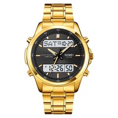 SKMEI Dual Analogue Digital Watch Stainless Steel Date CHRONO Sport Men Watches