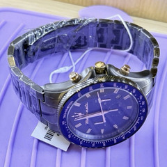 Maserati Traguardo Chronograph Date Tachymeter Blue Dial Quartz Steel 44mm
