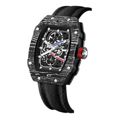 Ultra-Thin Wine Barrel Shaped Quartz Watch Nylon Strap Waterproof Casual Watch