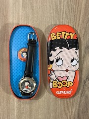 Betty Boop Fantasma Watch Leather Band w/ Case Vintage 90s 1997