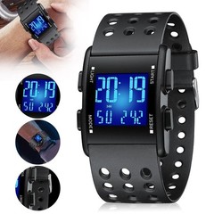 Reloj deportivo digital LED para hombre,impermeable,estilo militar táctico.