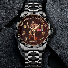 Cross And Rings Love Keepsake – Personalized Men’s Wrist Watch