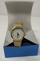 Avon Gold Tone Easy-to-Read Ladies Cuff Watch Quartz Japan Movement New in Box