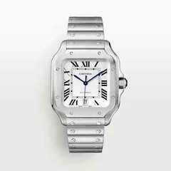 Cartier Santos de Cartier Stainless Steel White 2025 Unworn – Size Large NEW