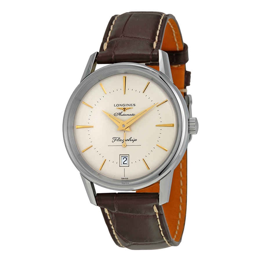 Longines Heritage Flagship Automatic Silver Dial Brown Leather Men’s Watch