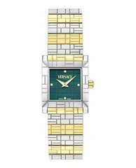 Versace Womens Two Tone 22mm Bracelet Fashion Watch