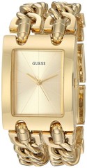 Guess Ladies Heavy Gold Tone Multi-Chain Bracelet Quartz Watch – W1117L2 NEW