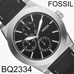 NIB Fossil Geoff Multifunction Black Leather Belt Watch BQ2334 $149 Retail F