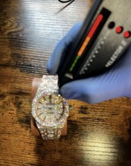Two Tone Iced Out VVS Watch VVS Moissanite
