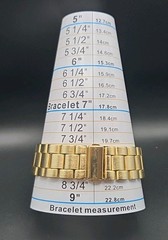 VTG Accutime 47mm All SS Gold Tone Japan Quartz Watch Rotating Bezel New Battery