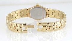 NEW YEMA by Seiko YM 874 Women’s Vintage Goldtone Quartz CZ Watch in Wooden Box