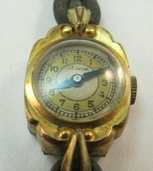 Vintage Ancre JE Plaque Or Lamine 20 Microns Fond Acier Inoxydable Watch Ladies