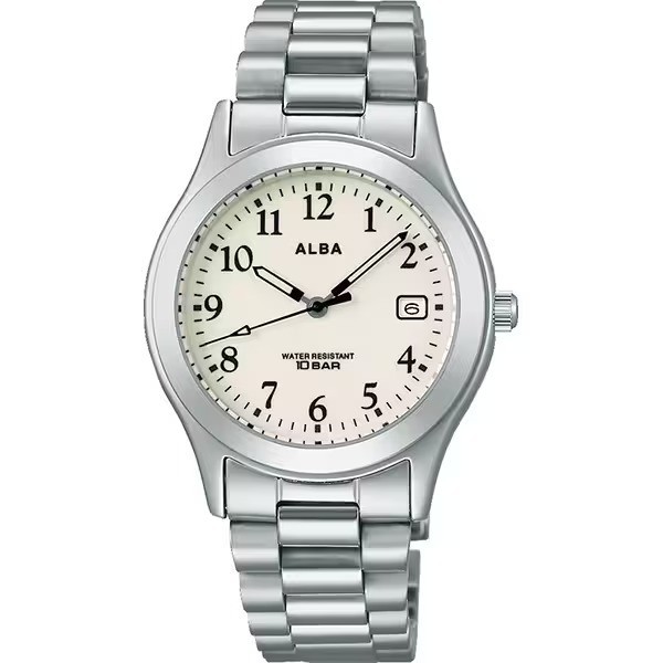 AQGK473 Retro Digital Watch – LED Alarm Splash‑Resistant Stainless Steel Quartz