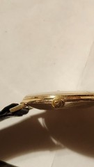 universal geneve ultra thin vintage watch with rare double diamond setting