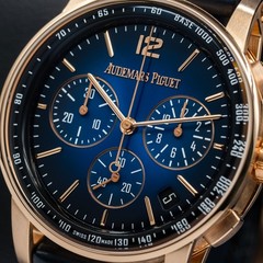 Audemars Piguet Code 11.59 18K Rose Gold Chronograph Blue Men’s Watch 26393OR
