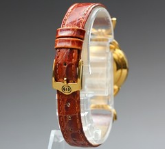 [MINT] Gucci 6000.2.L 23mm Horsebit Gold Dial Roman Index Quartz Women’s Watch