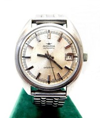 Watch MONDIA Arbitron Automatic 25 Jewels Case Steel Circa 1960 Men 36mm Working