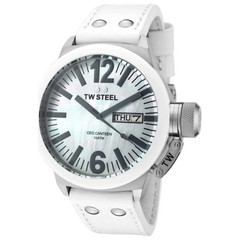 TW Steel CEO Canteen Day/DATE White MOP Dial Watch 46mm