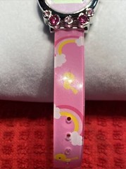 NEW NO BOX HELLO KITTY PINK LCD SANRIO BIRDS AND RAINBOWS CYRSTALS BAG 3-13