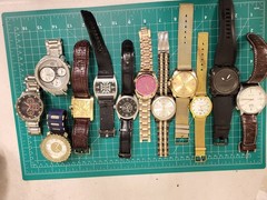 Assorted Wrist Watches Large Lot 12 Adidas Infantry Colton ETA Italia Repair