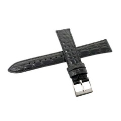 Seiko Watch Band, 20mm, 2.5mm Thickness, Black Cowhide Leather, Men’s, Care Inst