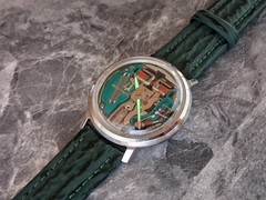 Serviced 1963 Bulova Accutron Spaceview Cal. 214 Tuning Fork Watch New Strap