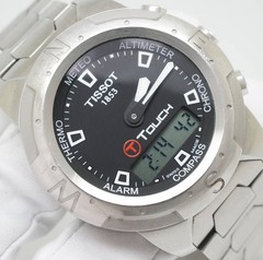 TISSOT T-Touch Z251 351 Digital-Analog Quartz Stainless Steel Black Wristwatch