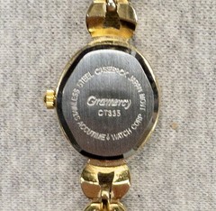Gramercy CT335 Gold Rainbow Jeweled Womens Watch 19mm New Battery