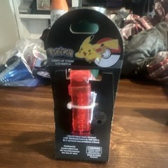 Pokémon Light-Up LCD Digital Quartz Red/Clear Plastic Strap Pokeball Face