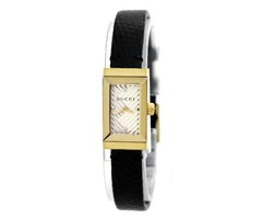 Gucci G Frame 147.5 Ladies Watch YA147507 Silver Dial Quartz SS Leather