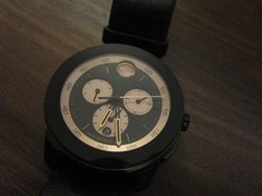 movado bold black and bronze face mb .01.1.29.1945 genuine leather band