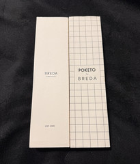 BREDA Poketo Wristwatch Set (2) Quartz Black/Orange Dials Leather Straps w/ Box