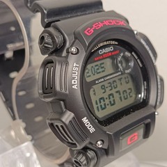 Casio G-Shock DW-9050 Watch Men 44mm Digital Black Red Bezel 2163 New Battery