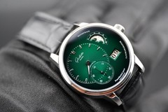 Glashutte Original Panomatic Lunar Stainless Steel Watch 1-90-02-13-32-31 Green