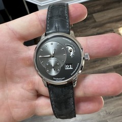 Glashütte Original PanoMaticLunar Date Gray Dial Auto 40mm Box and Papers
