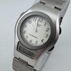 Vintage Sheen CASIO Watch SHN-100 Women Silver Analog Digital Chrono New Battery