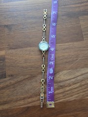 Vintage Anne Klein Bracelet/Watch Clasp Adjustable Silver/Gold Tone Needs Bttry