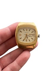 Raketa Watch Vintage watch Soviet mechanical Wristwach Rare Gold Plated AU-10